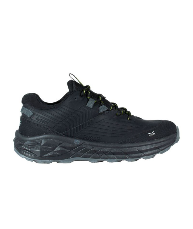 Sapatilhas Montanha Hi-Tec de Geo Fuse Trek Preto/Mola de enxofre Homem