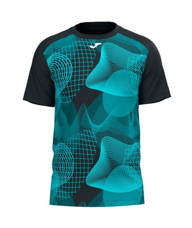 T-shirt Football Joma de Challenge Turquoise Black Enfant