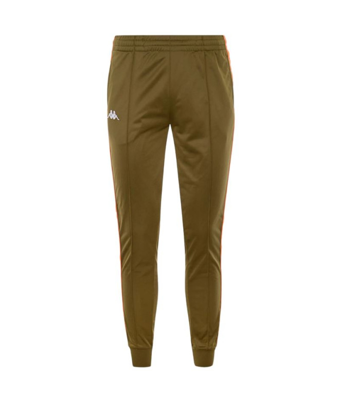 Calça Kappa Rastoria Slim 222 Bandas Verde Oliva Laranja Homem