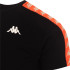 Camiseta Kappa Coen Slim 222 Banda Hombre Negro/Naranja Fluo