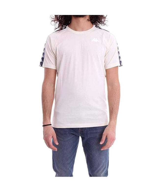 Camiseta Kappa Coen Slim 222 Banda Hombre Beige/Negro