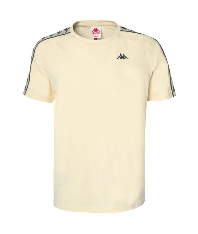 Camiseta Kappa Homem Coen Slim 222 Band Bege/Branco/Preto