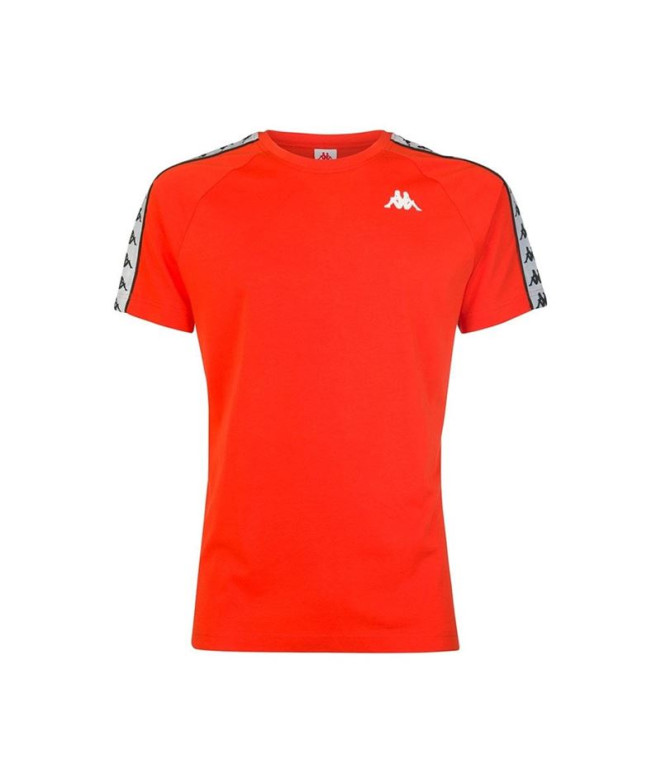 Camiseta Kappa Coen Slim 222 Banda Hombre Naranja/Blanco/Negro