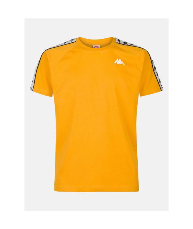 Camiseta Kappa Coen Slim 222 Banda Hombre Amarillo/Blanco/Negro