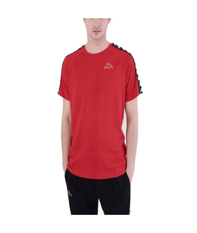 Camiseta Kappa Homem Coen Slim 222 Band Vermelho/Preto/Branco