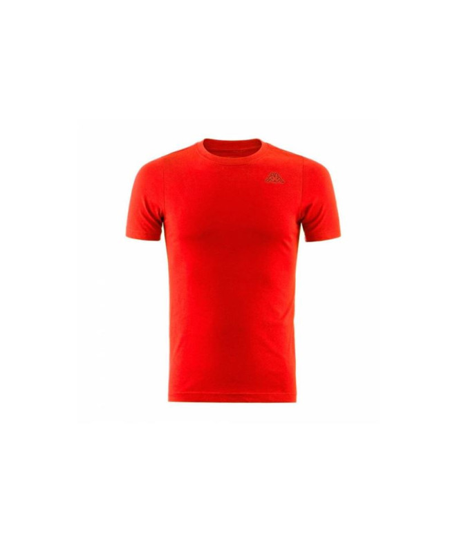 Camiseta Kappa Homem Cafés Slim Vermelho Mid Coral Vermelho Blaze