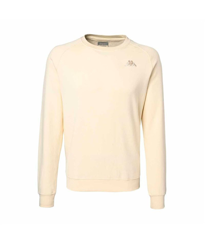 Sweat Kappa Homme Caimali Korporate Blanc Lait Beige