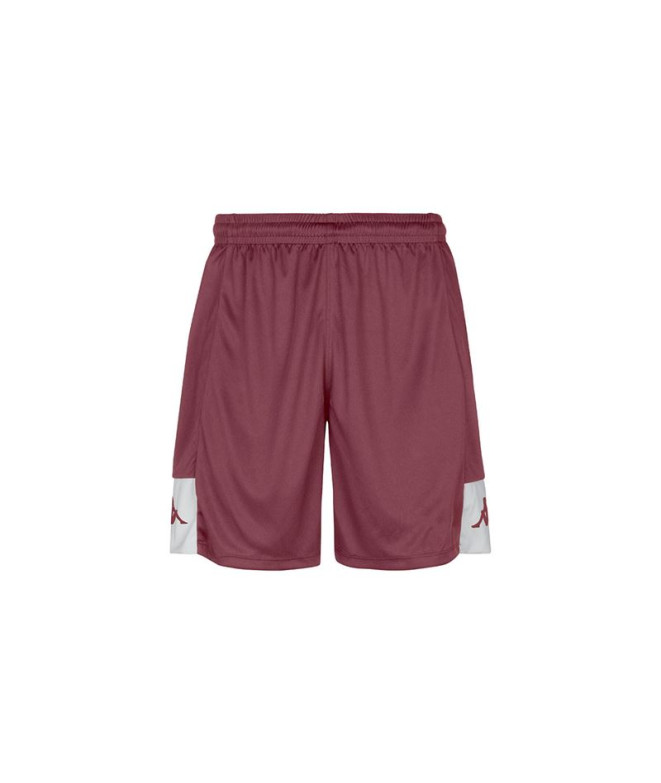 Calça futebol Kappa de Daggo Granata Vermelho/Branco