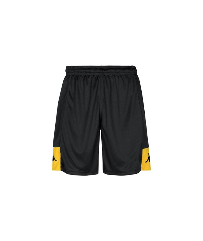 Calça futebol Kappa de Daggo Chrome preto/amarelo