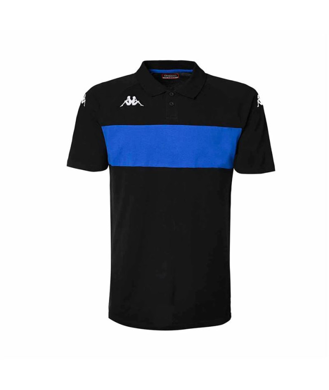 Polo Kappa Dianetti Hombre Negro/Azul