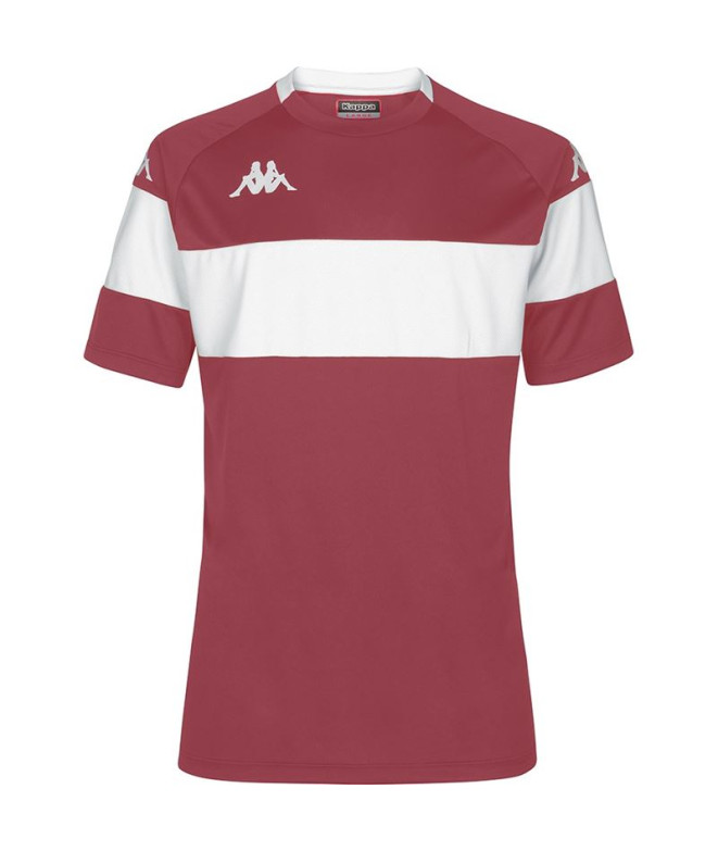 T-shirt Football Kappa Homme de Dareto Bordeaux White