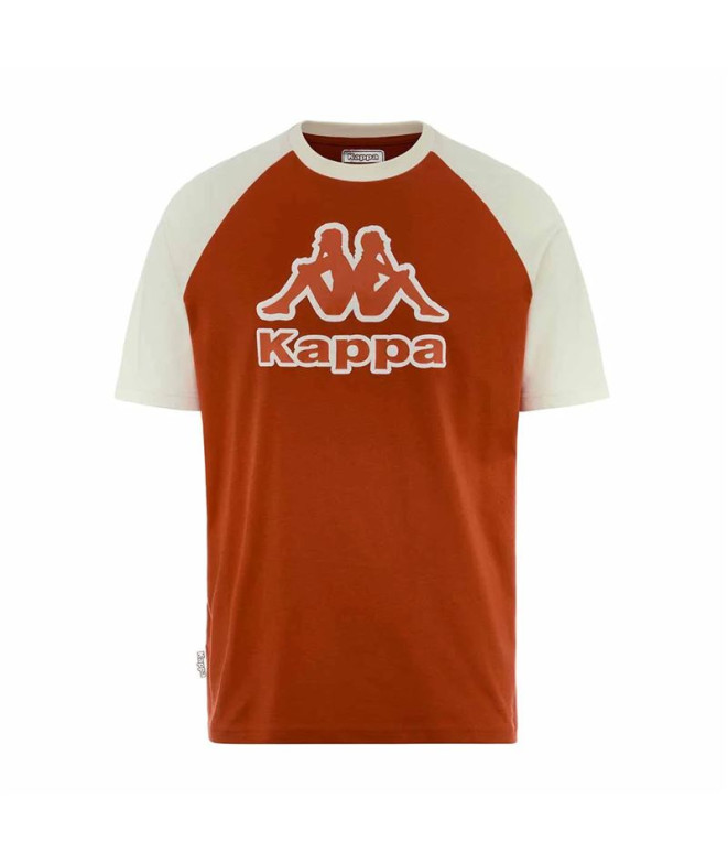 Camiseta Kappa Frus Tee Hombre Rojo Creta/Blanco Milk