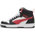 Sapatilhas Infantil Puma Rebound V6 Mid Preto/Branco/Vermelho