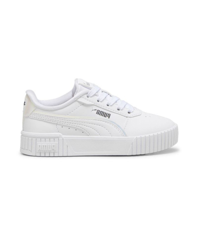 Sapatilhas Infantil Puma Carina 2.0 Holo 2.0 Ps Branco/Macaco Malva/Prata