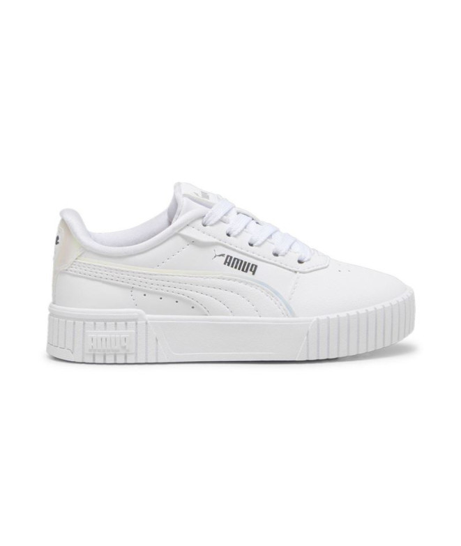 Zapatillas Puma Carina 2.0 Holo 2.0 Ps Infantil Blanco/Mauve Mist/Plata