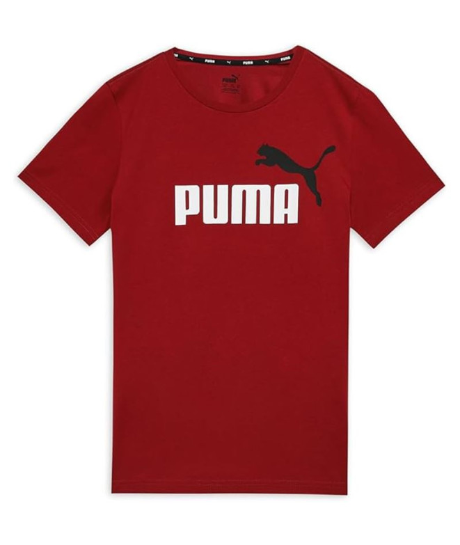 Camiseta Menino Puma Ess+ 2 Col Logo Vermelho Intenso