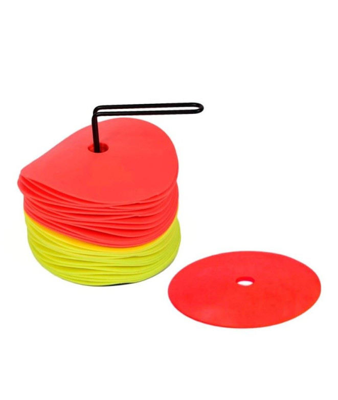 Set Zastor 24 discos planos Ag-24 amarelo/vermelho Pack