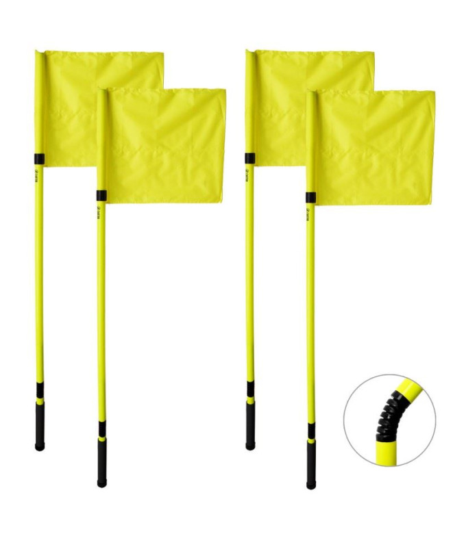 Set Zastor 4 Euro Bannières d'angle flexibles Jaune Pack