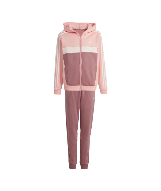 adidas Enfant Tracksuit Tiberio 3-Stripes Colorblock Fleece Rose