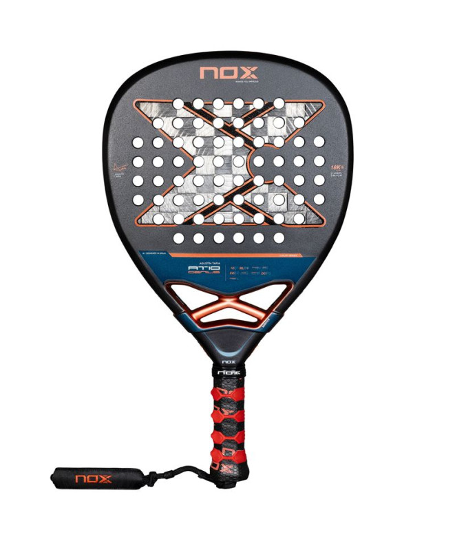 Pala Pádel Nox de AT10 Genius Attack 18K Alum Por Agustin Tapia