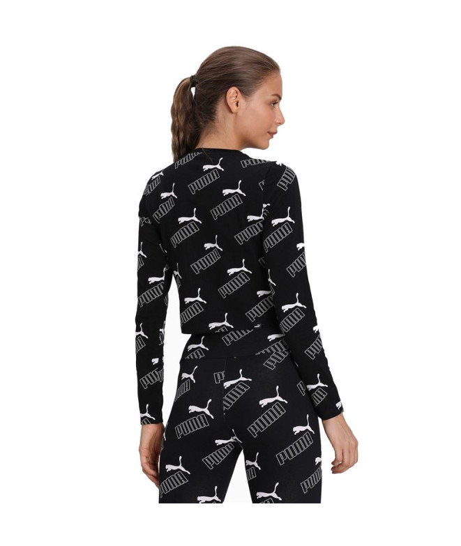 Sportswear Puma Amplified AOP LS Fitted T-Shirt
