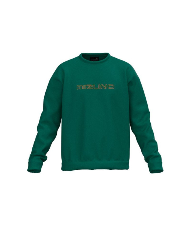 Sudadera de Fitness Mizuno Athletics Graphic Crew Hombre Verde Botella