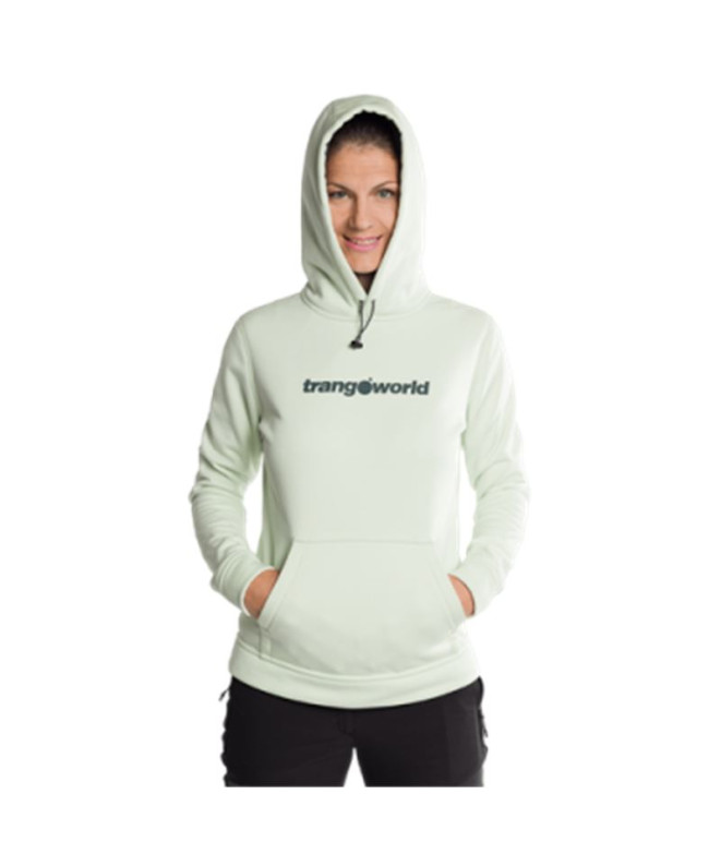 Sudadera Trangoworld Poppi Mujer Blanco/Verde Hoja