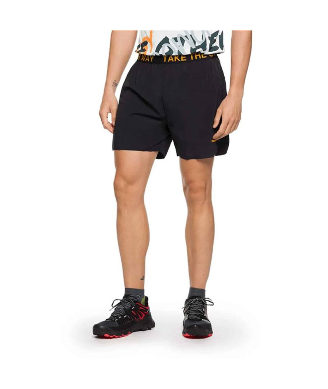 Pantalón de Trail Trangoworld Pant. Corto Servoz Hombre Negro