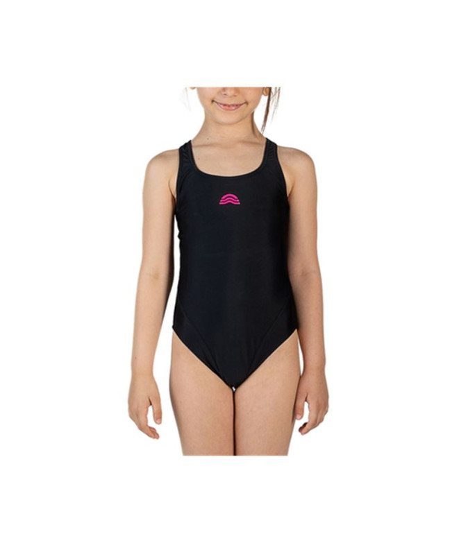 Maillot de bain Natation de Aquarapid Costume Intero Noir Fille