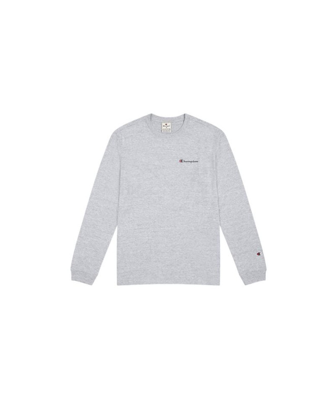 Camiseta Champion Crewneck Long Sleeve T-Shirt Hombre Gris