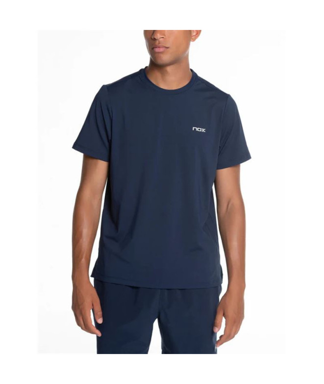 Camiseta de pádel Nox Team Regular Hombre Azul Oscuro