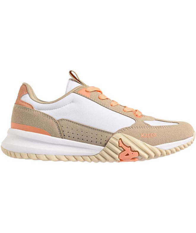 Zapatillas Kappa Authentic Arklow Infantil Blanco/Beige Biscuit/Naranja Pea