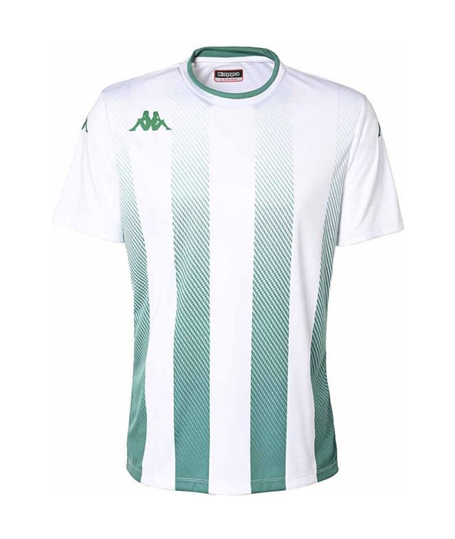 Camiseta Fútbol Kappa Bugo Hombre Blanco/Verde