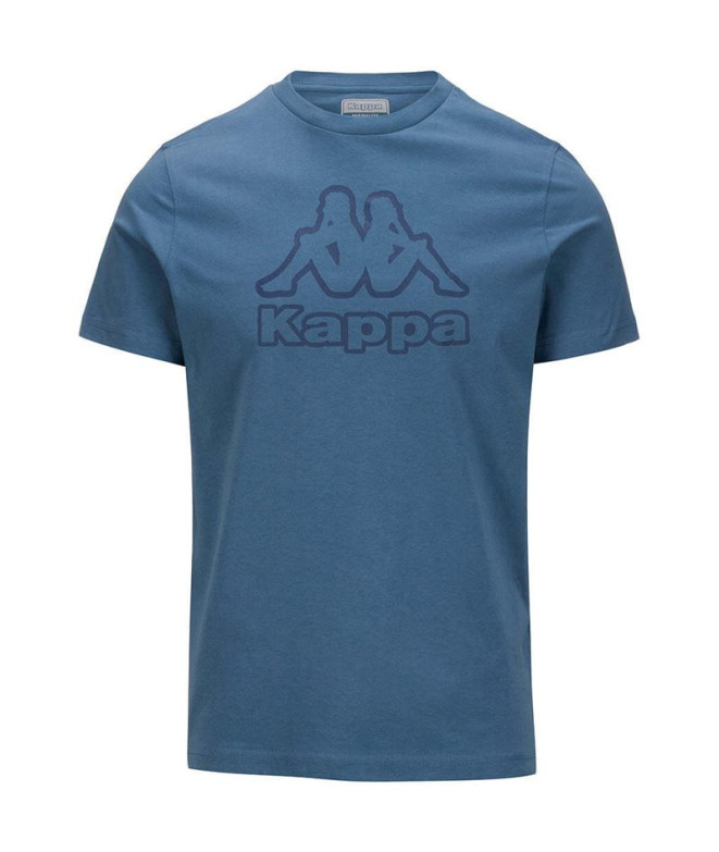 Camiseta Kappa Homem Azul-cobalto cremoso/Azul denim escuro