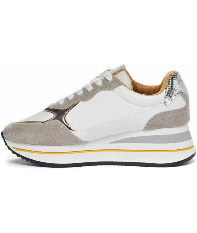 Zapatillas Kappa Geena Mujer Blanco/Amarillo Gold