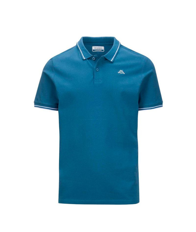 Polo Kappa Homme Ezio Korporate Bleu cobalt/Blanc