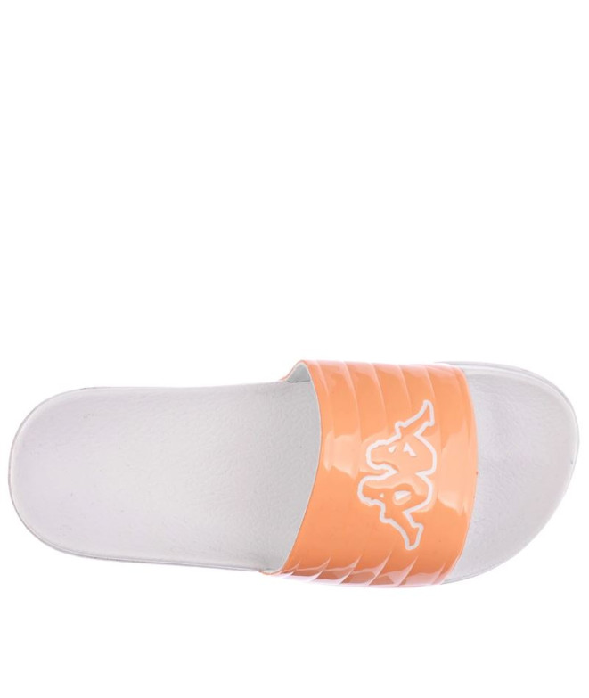 Chanclas Kappa Noles Mujer Blanco/Naranja Coral