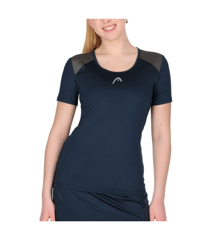 Camiseta Tênis Head Mulher de Club 22 Tech Dark Blue