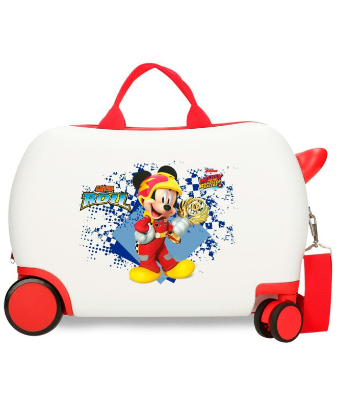 Mala Infantil Disney Abs Mala de viagem com rodas 4W.(2 Multi.) 45Cm.Joy Mickey Branco