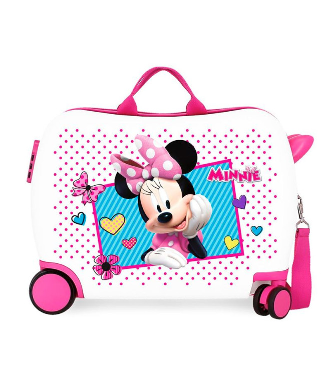 Mala Infantil Disney Abs Mala de viagem com rodas 4W.(2 Multid.)Joy Minnie Rosa