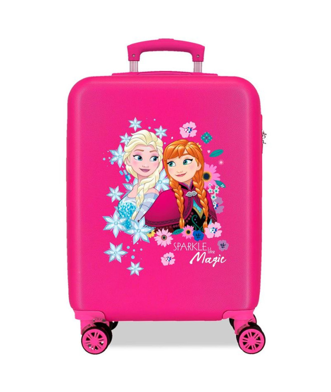 Trolley Disney Abs Mala 55Cm.4W.Sparkle Lige Magic Frozen Rosa