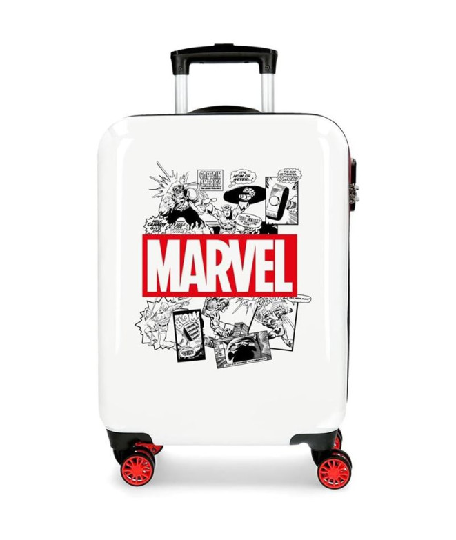 Maleta Marvel Abs 55Cm.4R.Comic Marvel Blanco