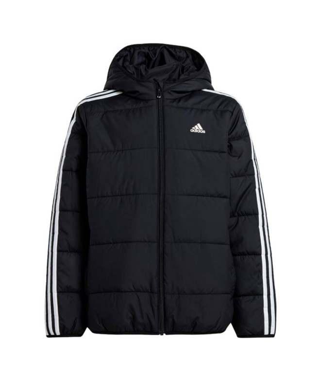 Cazadora adidas Essentials 3 Bandas Padded Infantil Negro/Blanco
