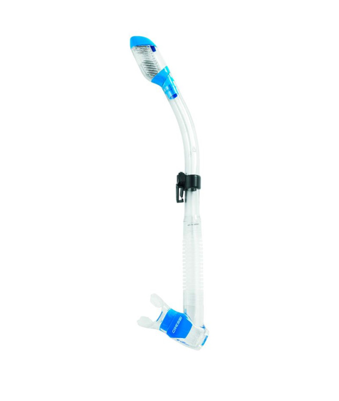 Tubo de buceo Cressi Dry Infantil Transparente/Azul