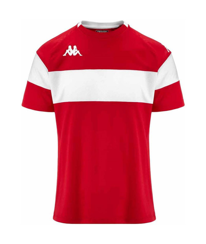 Camiseta futebol Kappa Infantil de Dareto Vermelho/Branco