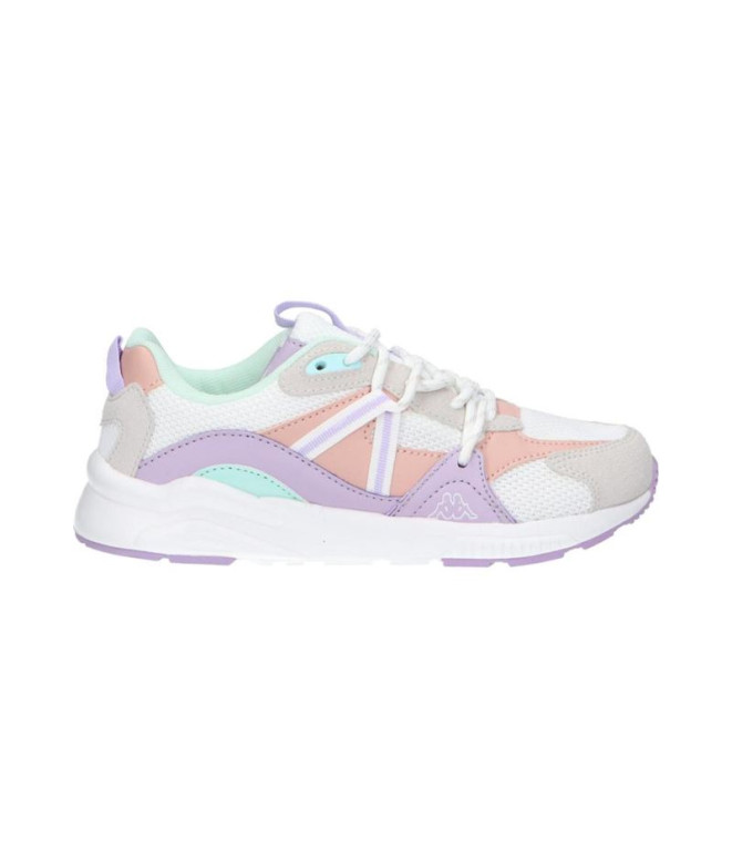 Zapatillas Kappa London Lace Infantil Blano/Violeta/Rosado