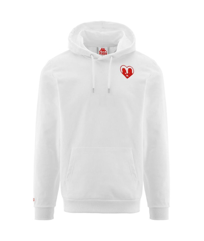 Sweat Kappa Homme Authentic Lorens Blanc/Rouge