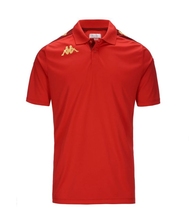 Polo Kappa Homme 4Futbol Ghiolo Rouge/Dahlia Rouge