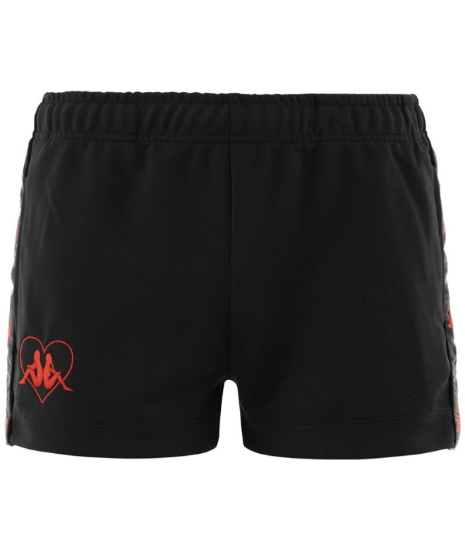Pantalones Kappa Authentic Livia Mujer Negro/Gris Oscuro/Rojo