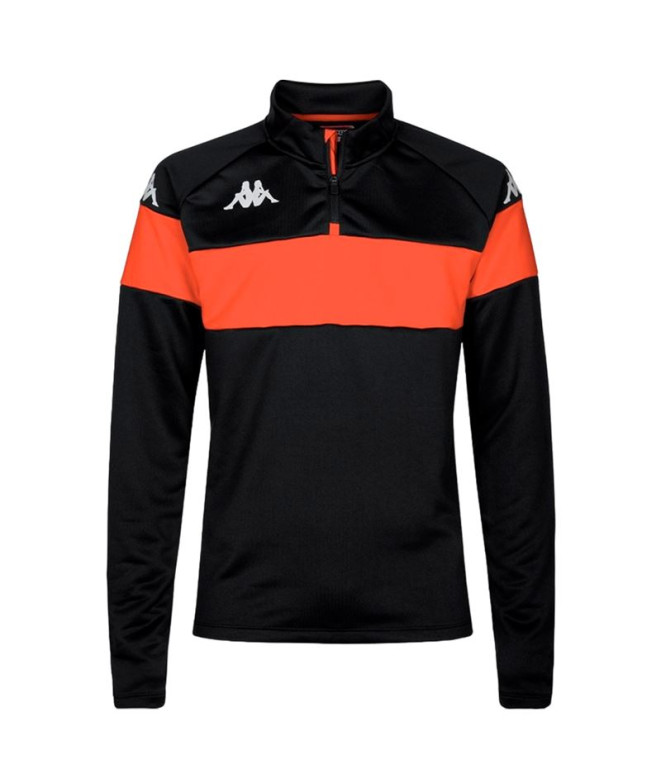 Sudadera Kappa Dovare Negro Naranja